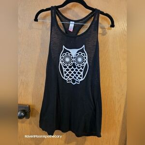 3/15$ No Boundaries Owl Tank Top Racer Back